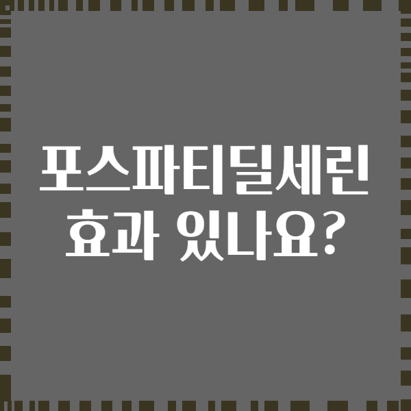 포스파티딜세린 효과 있나요?