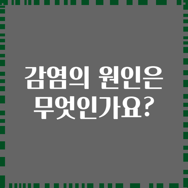 감염의 원인은 무엇인가요?