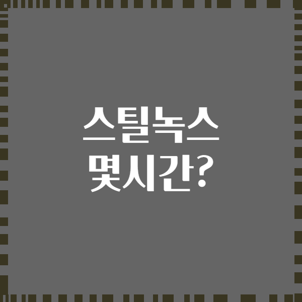 스틸녹스 몇시간?