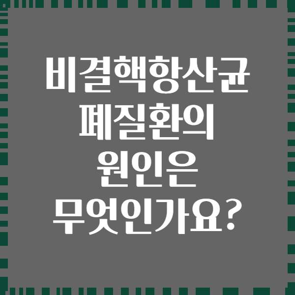 비결핵항산균 폐질환의 원인은 무엇인가요?