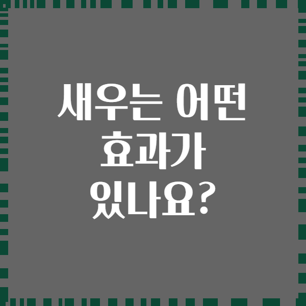 새우는 어떤 효과가 있나요?